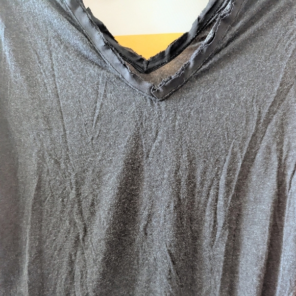 Allsaints Dita Top Marled Black Raw Edge Angora Grunge Witchy Whimsigoth Goth 4 - Picture 8 of 16